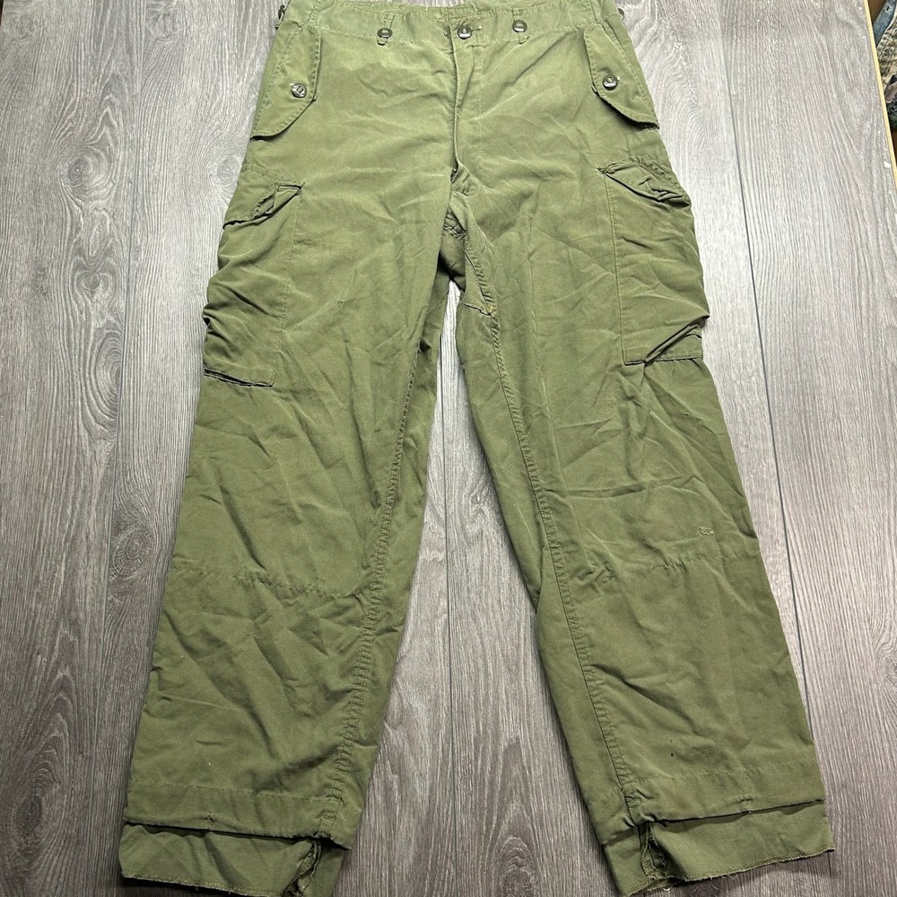 Vintage 90s Mens Olive Green Military Cargo Pants 34 x 32 Utility Tactical